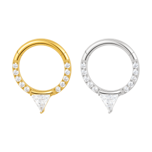 Golden Starry ASTM F-136 Titanium (Implant Grade) Hoop / Clicker / Seamless
