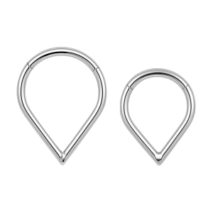 Golden Starry ASTM F-136 Titanium Teardrop-shaped Nose Ring Clicker
