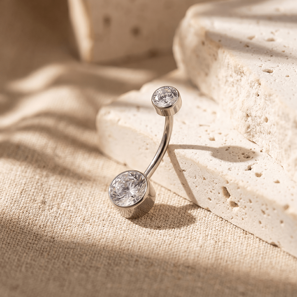 belly button rings for women hypoallergenic flat back belly button ring 8mm/10mm/12mm/14mm