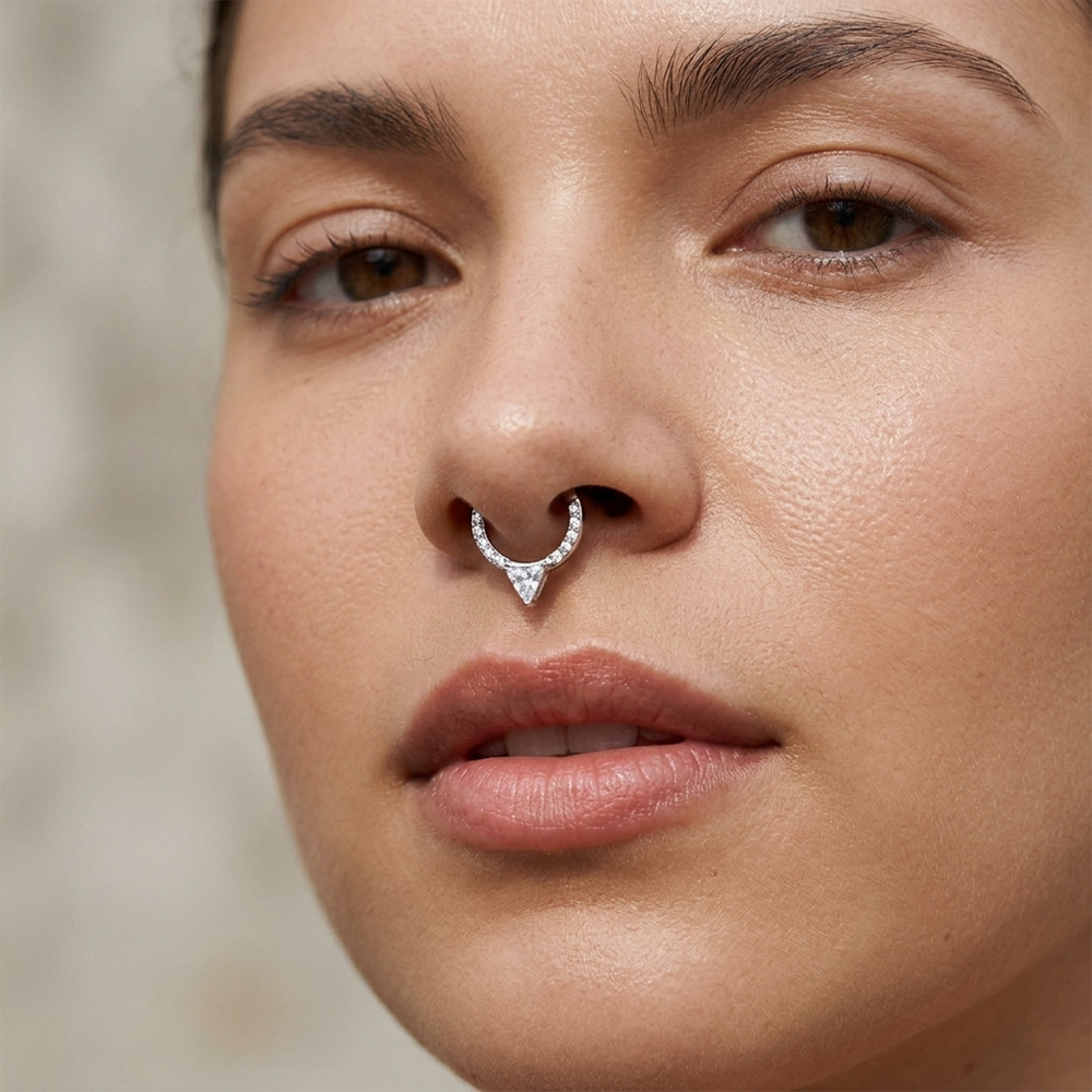8 Golden Starry ASTM F-136 Titanium (Implant Grade) Hoop / Clicker / Seamless - Image 9