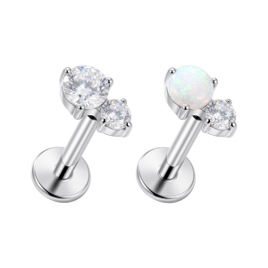 Golden Starry Internal Thread Stud Piercing Jewelry for Nose Lip Labret Piercing