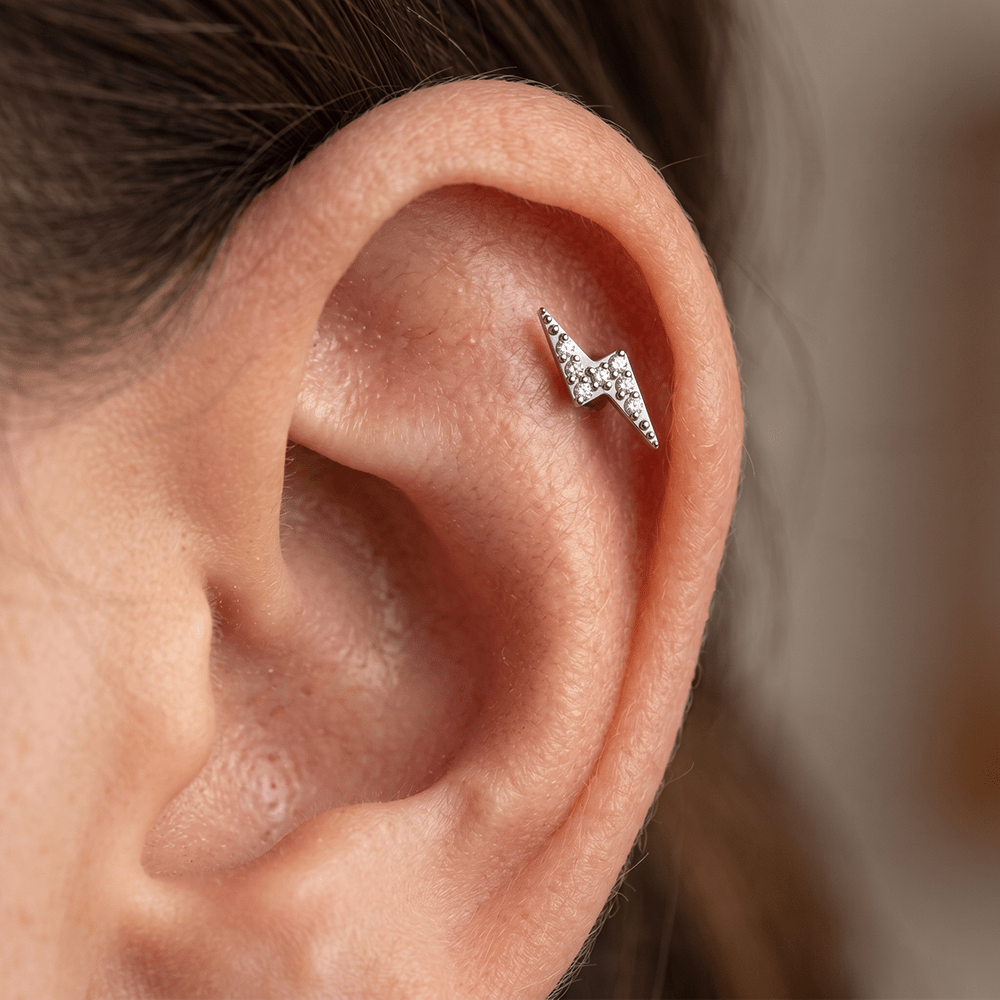 CZ Dangle Rook Earring Vertical Labret Jewelry Cartilage Earring Gifts - Image 6