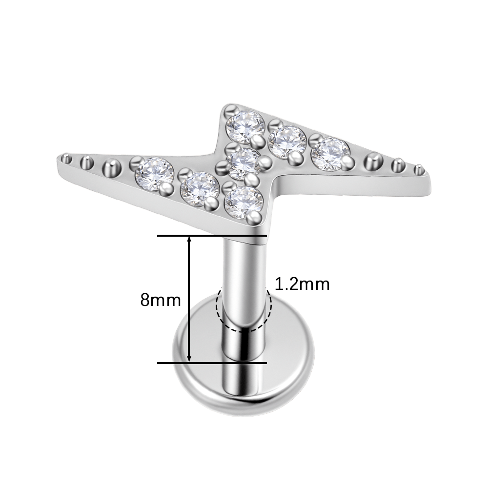 CZ Dangle Rook Earring Vertical Labret Jewelry Cartilage Earring Gifts - Image 2